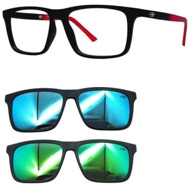 Imagem de Oculos Mormaii Swap 4 6112 A82 com 2 Clip On - Escolha a Cor, Azul, Ve