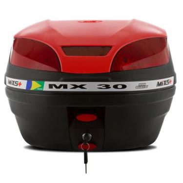 Imagem de Baú Bauleto 30 Litros Para Moto Maleiro Completo Mixs Mx 30, VERMELHO,