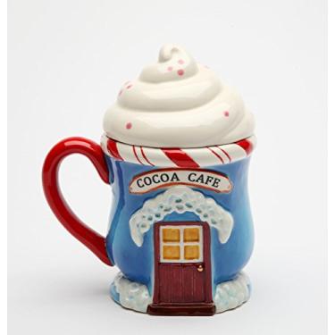 Imagem de Cosmos Caneca de cerâmica coberta da Vila do Papai Noel, 15 cm