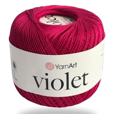 Imagem de YarnArt Violeta – Fio de crochê e tricô 100% algodão mercerizado – Fio de renda macio e durável para bordados, doilies e artesanato DIY – 1 novelo (50 g, 282 m) (5020)