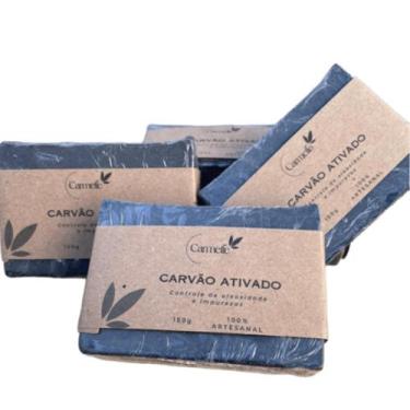 Imagem de Sabonete de Carvão Ativado para Pele Oleosa Artesanal - Carmelle Saboa