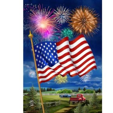 Imagem de Briarwood Lane Bandeira americana de fogos de artifício