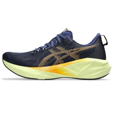 Imagem de Tênis ASICS Novablast 5 Lite-Show - Masculino - Prata/Amarelo-Masculino