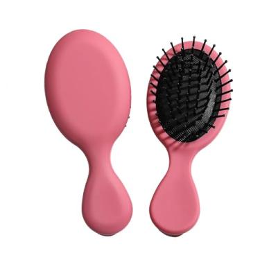 Imagem de Escova de massagem no couro cabeludo para mulheres | Pente de cabelo liso e cacheado com almofada de ar portátil | Ferramentas de estilo de salão de beleza doméstico com design ergonômico (F)