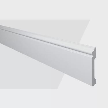 Imagem de Rodapé de Poliestireno 12cm x 15mm x 2.44m Frisado MD12 nmc