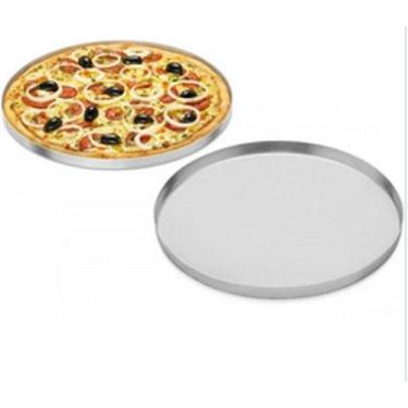 Imagem de Forma de pizza grande 37cm alumínio reforçado polido grosso - Lima For