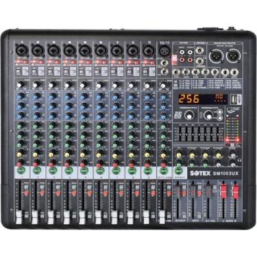 Imagem de Mesa de Som Profissional Sotex SM1003UX 10 canais Qualidade Premium - 