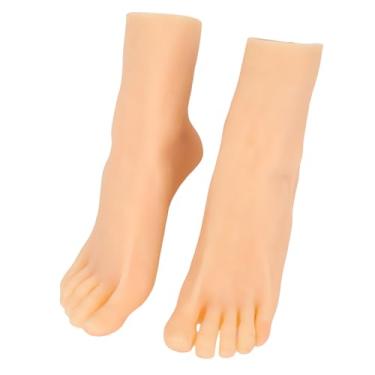 Imagem de Modelo de Pés de Silicone, 1 par de Fêmeas Fêmeas de Manequim Feminino, pé de Simulação Realista para Arte de Unhas, Meia de Calça, Fotografia, Manicure, Esboço, Esquerda e