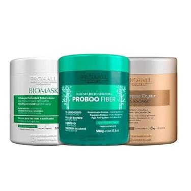 Imagem de Cronograma Capilar Prohall - Kit HNR Premium (3 Produtos) - Tratamento Profissional para Reconstrução, Brilho e Força