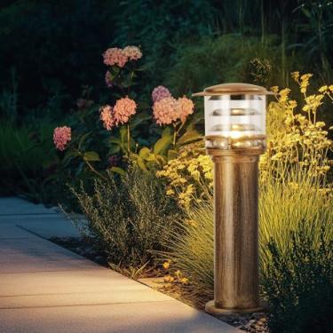 Imagem de SLAWA Lâmpadas De Poste Para Áreas Externas, Lâmpadas De Alumínio Para Paisagem, Caminho Com Sombra De Acrílico, Coluna À Prova D'Água, Lâmpadas De Pilar, Cerca, Deck, Poste De Iluminação, Cilindro