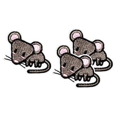 Imagem de Tiny Truly Lovely Mouse Rato desenho animado infantil bordado costurar em adesivos logotipo roupas camisetas chapéus jeans mochilas DIY bordado fantasia patch para homens mulheres meninos meninas (3
