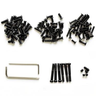 Imagem de KEMIFON Conjunto de parafusos de mira Red Dot M3/M3.5/M4 Torx anti-decapagem e parafusos hexagonais M4, 6 peças de cada especificações, acabamento de óxido preto de aço carbono de alta qualidade