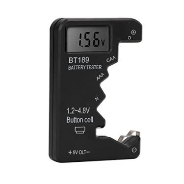 Imagem de Ferramenta de Exibição Digital do Medidor de Capacidade de Verificador de Bateria C AA AAA 6F22 9V 1.5V Testador de Capacidade de Bateria Conveniente Tamanho Compacto ABS (Preto)