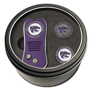 Imagem de Team Golf NCAA Kansas State Wildcats Conjunto de 2 marcadores de bola de estanho para presente com ferramenta retrátil e 3 marcadores magnéticos de dupla face, design patenteado de ponta única, causa menos danos aos verdes