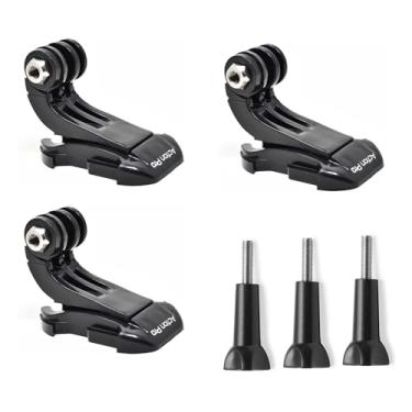 Imagem de Action Pro Suporte de fivela de liberação rápida com gancho J reforçado compatível com GoPro 12 11 10 9 8 7 6 5 4 K Eken AKASO SJCAM YI e outras câmeras de ação