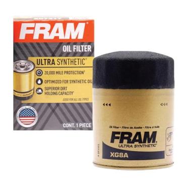 Imagem de FRAM Filtro de óleo ultra sintético com proteção de 20.000 milhas, XG8A com SureGrip (pacote com 1)