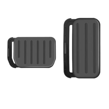 Imagem de Para Tesla Model 3 2021-2024 (inclui novo modelo 3 Highland 2024) Modelo Y 2020-2024 Extensores de pedal de descanso de pé de freio acelerador antiderrapante (modelo Y 2020-2024 preto)