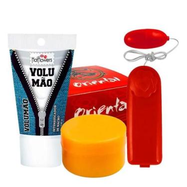 Imagem de Kit Gel Masculino com Vibrador Bullet Estimulador e Pomada Oriental Ch
