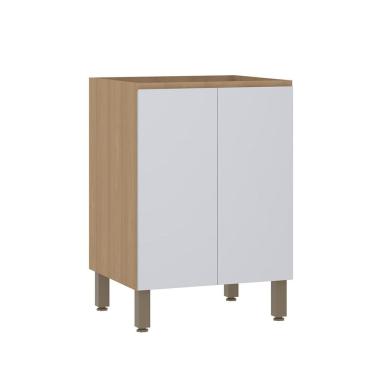 Imagem de Balcão de Cozinha 60cm 2 Portas sem Tampo Slim Luciane Móveis