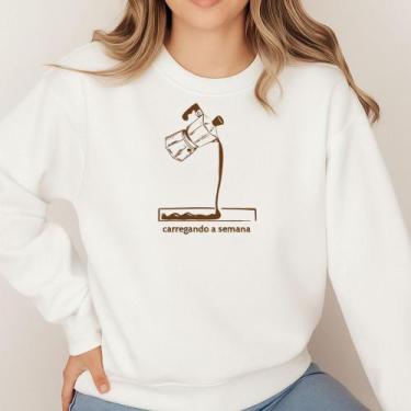 Imagem de Moletom Gola Careca Estampa Procafeinar 014 Café Coffee Lovers Meme En