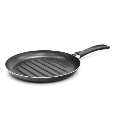 Imagem de Grill Gourmet 21cm Meridional – Chapa Antiaderente de Alumínio Preto, Ideal para Grelhar Carnes e Legumes com Pouco Óleo e Fácil de Limpar, Cozinha