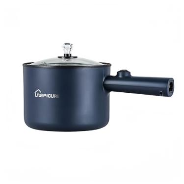 Imagem de BsrFirst Panela Elétrica Antiaderente E Plug-In, Adequada Para Cozinhar Macarrão, Sopa, Arroz, Comida Chinesa, Fácil De Operar, Essencial Alugar Uma Casa, Capacidade 1,8 L, Uso Simples/Duplo.