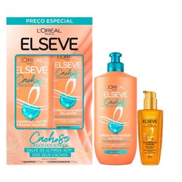 Imagem de Kit Elseve Shampoo 375ml + Condicionador 170ml + Creme De Pentear 250m
