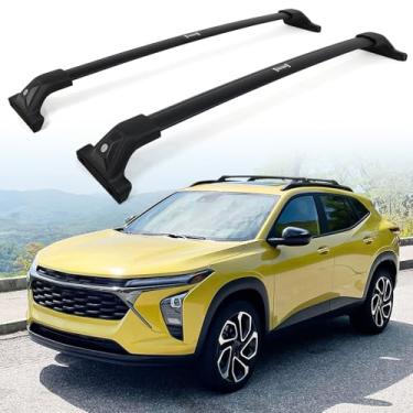 Imagem de AUXPACBO Barra transversal de teto resistente com trava de 99,8 kg para Chevy Trax 2RS ACTIV LT 2023 2024 2025 design multifuncional para bagagem de bicicleta caiaque