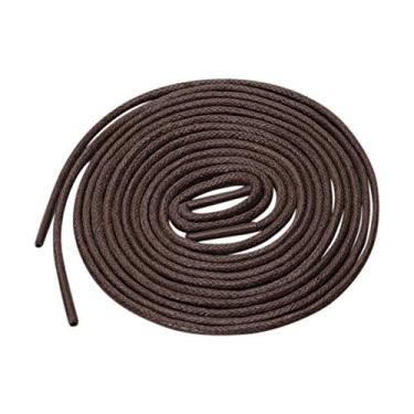 Imagem de Uxcell 2 pares de cadarços redondos encerados Oxford coloridos para botas sociais, Dark Brown, 180cm / 70.86"