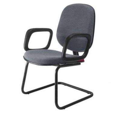 Imagem de Cadeira Diretor Interlocutor Para Escritório Linha Uno Cinza - DESIGN 