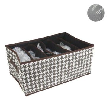 Imagem de Caixa Organizadora TNT 44x30 6 Divisórias - Tudo em Caixa - Genérico