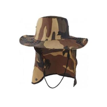 Imagem de Chapéu Pescador Camuflado Pesca Camping Trilha Proteção Sol - Aquamari