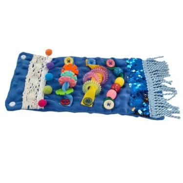 Imagem de EUKVYQPX Almofada de braço tátil Montessori, um brinquedo de treino sensorial calmante e que alivia o stress,Blue