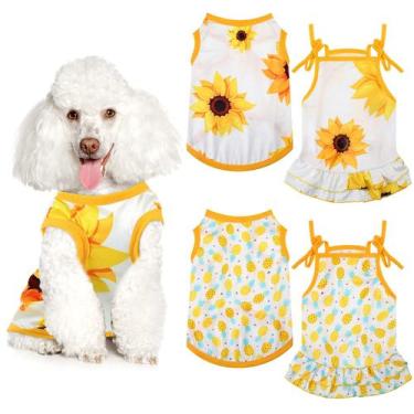 Imagem de O conjunto de roupas para animais de estimação Frienda inclui 2 vestid