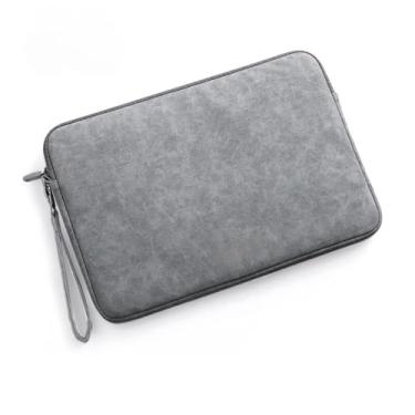 Imagem de Capa Case para Notebook até 14.2 Polegadas - Resistente a Água, Couro PU Camurça Macia - Anti-Impacto, Arranhões, Leve e Portátil p/Viagens e Dia a Dia - Acessório Essencial