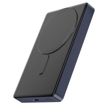 Imagem de Basike Power Bank, 10000mAh Carregador Ultrafino e Portátil Universal por Indução, PD20W Carregamento Rápido, Compatível com MagSafe, 1 Saída USB C (Azul Escuro, 10000mAh)