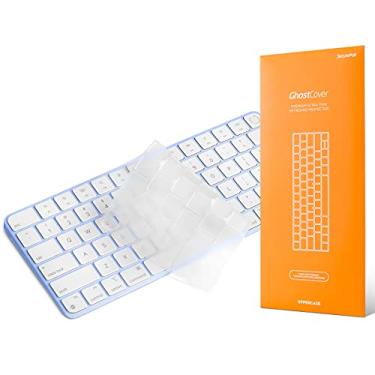 Imagem de UPPERCASE Capa protetora de teclado premium GhostCover, compatível com iMac 2021 24 polegadas A2449 A2450, acessórios com teclado M1 chips Magic com Touch ID (transparente)