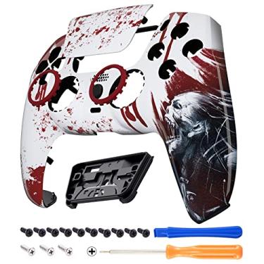 Imagem de eXtremeRate Luna Redesigned Blood Zombie Front Shell Touchpad Compatível Com Controle Ps5 Bdm-010 020 030 040 050, Substituição De Painel Frontal Personalizado Para