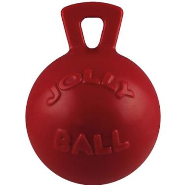 Imagem de Jolly Pets Bola de brinquedo para cães Tug-n-Toss com alça, 25,4 cm GG, vermelha