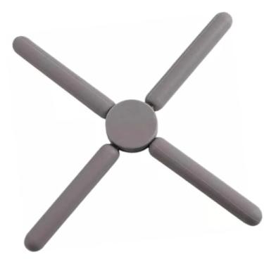 Imagem de Descanso em Silicone Resistente Dobrável para Panela 22cm (Cinza)