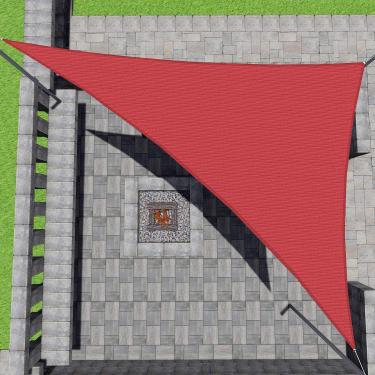 Imagem de Patio Paradise — Toldo de para-sol vermelho 20,32 x 20,32 x 27,94 cm, toldo triangular direito para vela, tecido permeável com bloqueio UV durável ao ar livre, personalizado disponível