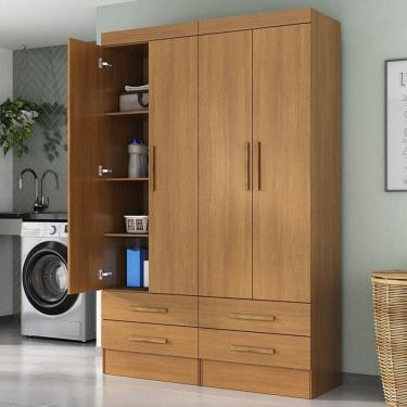 Imagem de Armário Multiuso Modulare 4 Portas 4 Gavetas Cinamomo - Panorama Móveis