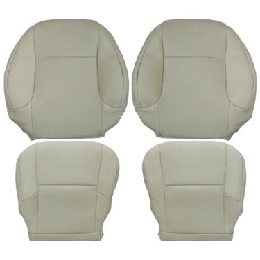 Imagem de Vigoraze Capas de assento de substituição de couro para motorista e passageiro, parte inferior e superior, bege #LA00 ou LB00 compatível com Lexus GX460 2010 2011 2012 2013 2014 2015 2016 2017