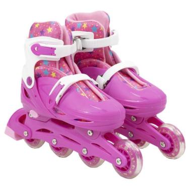 Imagem de Patins Infantil + Capacete + Acessórios 36-39 Rosa