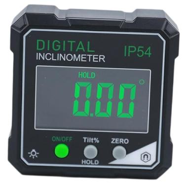 Imagem de Gralara Caixa de medição de inclinômetro, transferidor de ângulo, ferramenta de marcenaria de alto desempenho, nível eletrônico para máquinas de construção