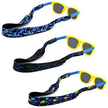 Imagem de Hzran Alça de óculos para crianças, retentores de vidro ajustáveis sem cauda para meninos e meninas, cordão flutuante para óculos de sol para crianças