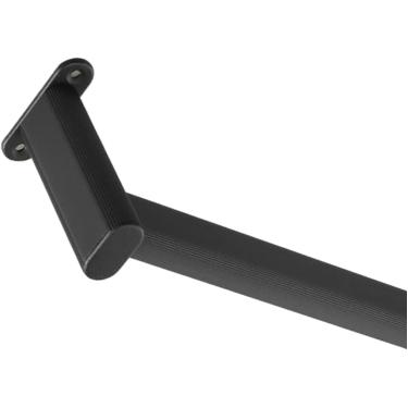 Imagem de Haste De Armário, Haste De Armário Resistente, Barras De Cabide De Armário Barra De Armário Resistente Para Pendurar Roupas De Alumínio, Haste De Armário Montada, Black, 13in/33cm