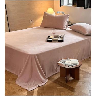 Imagem de Lençol De Flanela Apenas Twin Queen King Velvety Soft Heavyweight 1-piece Top Sheet Respirável E Confortável Lençol, Grey a, 245x270cm