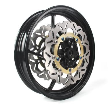 Imagem de Arashi Roda Dianteira e Rotores de Disco de Freio para Kawasaki Z900 Z650 Ninja 650 2017-2025, Z900 SE 2022-2025, Peças de Acessórios de Substituição de Motocicleta Preto Brilhante