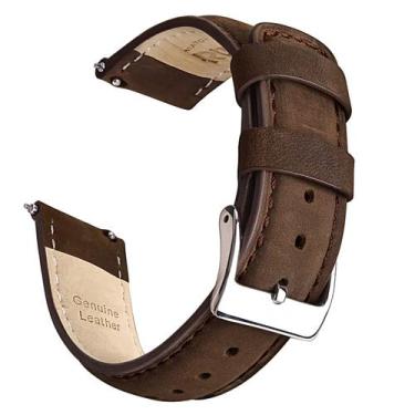 Imagem de Pulseira de relógio Ritche em couro vintage clássico genuíno de 20 mm